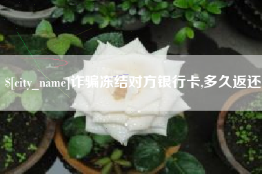 济宁诈骗冻结对方银行卡,多久返还