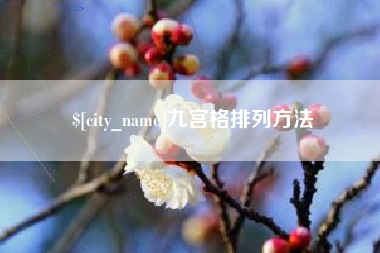 济宁九宫格排列方法