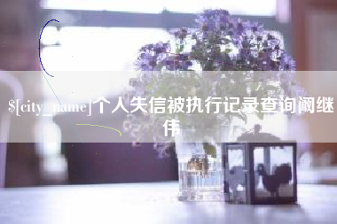 济宁个人失信被执行记录查询阚继伟