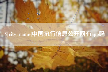 济宁中国执行信息公开网有app吗