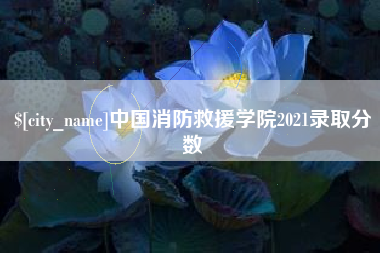 济宁中国消防救援学院2021录取分数