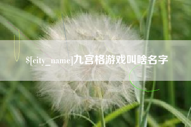 济宁九宫格游戏叫啥名字
