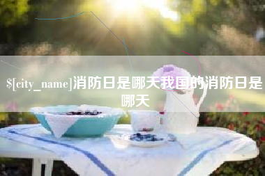 济宁消防日是哪天我国的消防日是哪天