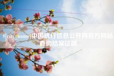 济宁中国执行信息公开网官方网站查询结案证明
