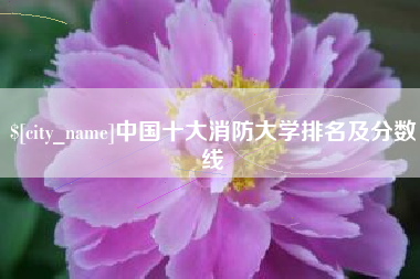 济宁中国十大消防大学排名及分数线