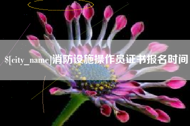 济宁消防设施操作员证书报名时间