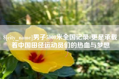 济宁男子5000米全国记录-更是承载着中国田径运动员们的热血与梦想