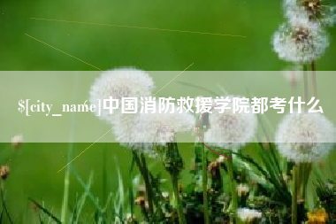 济宁中国消防救援学院都考什么