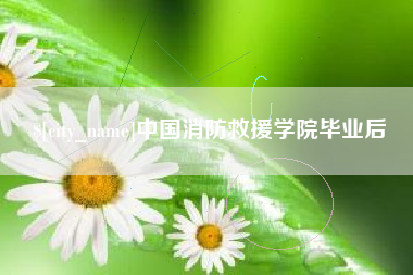 济宁中国消防救援学院毕业后