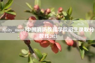 济宁中国消防救援学院招生录取分数线2021