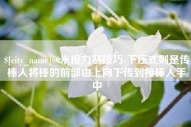 济宁60米接力赛技巧-下压式则是传棒人将棒的前部由上向下传到接棒人手中