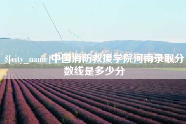 济宁中国消防救援学院河南录取分数线是多少分