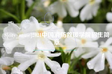 济宁2021中国消防救援学院招生简章