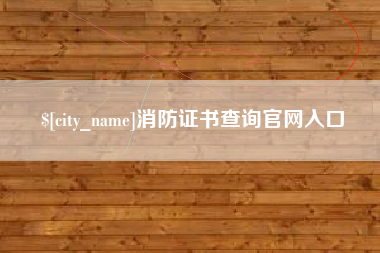 济宁消防证书查询官网入口