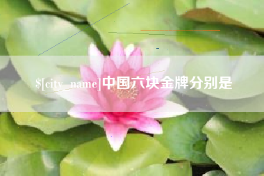 济宁中国六块金牌分别是